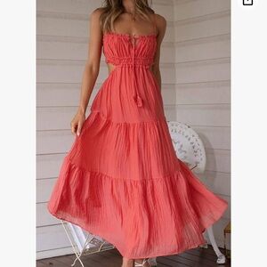 Long Backless Maxi Dress